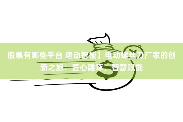 股票有哪些平台 速动智能】电动螺丝刀厂家的创新之旅：匠心雕琢，智慧赋能